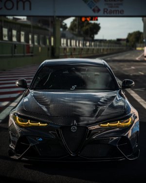 Alfa Romeo Giulia Quadrifoglio GTAm Conversion Kit by PariS'5 GaraGe - Complete Kit - Carbon Fiber Alfa Romeo Giulia Quadrifoglio GTAm Conversion Kit by PariS'5 GaraGe - Complete Kit - Carbon Fiber
